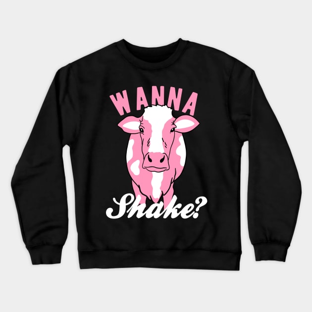 Strawberry Cow - Wanna Shake Crewneck Sweatshirt by isstgeschichte